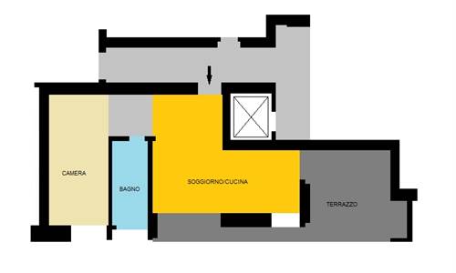 ZONA CENTRO: BILOCALE CON TERRAZZO